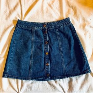 Brandy Melville jean button-up skirt